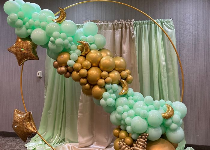 Green and Gold Stars-Moons